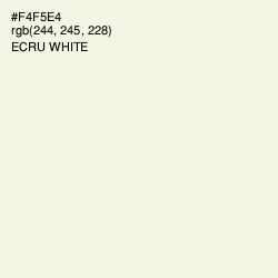 #F4F5E4 - Ecru White Color Image